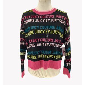 NWT JUICY by Juicy Couture - Black Logo Sweater  Size M